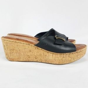 Born Araya Wedge Slides Womens Size 10